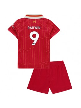 Liverpool Darwin Nunez #9 Heimtrikotsatz für Kinder 2024-25 Kurzarm (+ Kurze Hosen)